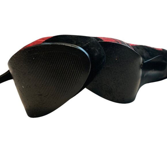 Gianni Bini Heels - Red & Black Buffalo Plaid Heels (Stilettos) - Picture 8 of 8